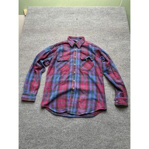 90s mighty mac tallman flannel size large‎ purple, blue and green